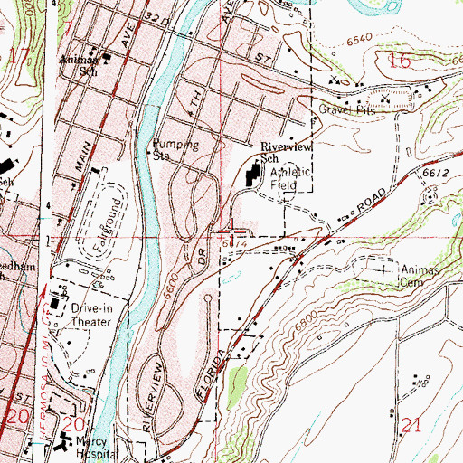 Topographic Map of Janson Memorial Playground, CO
