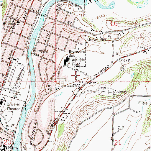 Topographic Map of New Life Academy Christian School, CO