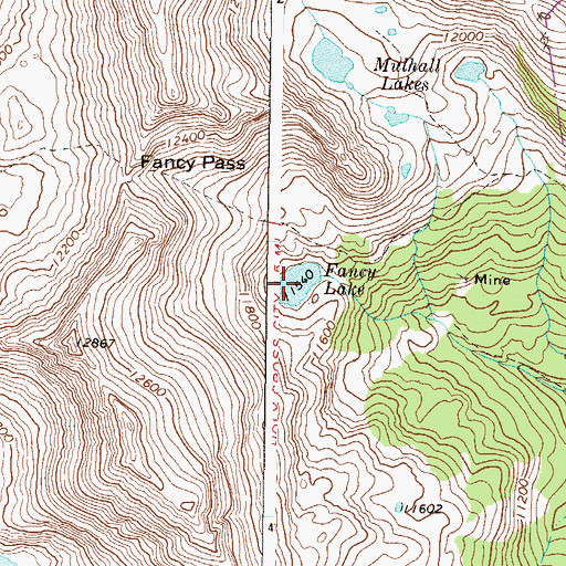 Topographic Map of Fancy Lake, CO