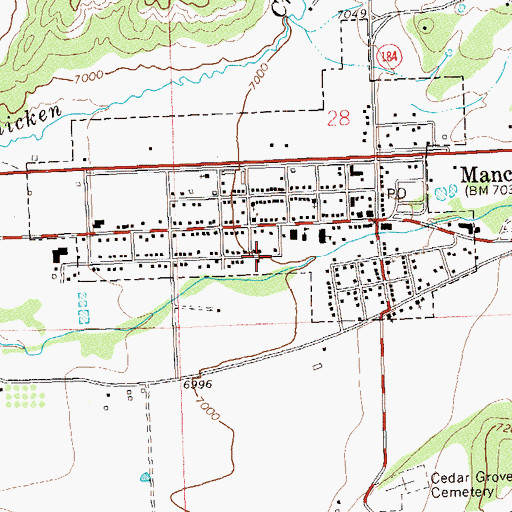Topographic Map of Mancos Performance Center, CO