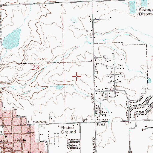 Topographic Map of Southwest Memorial Hospital, CO