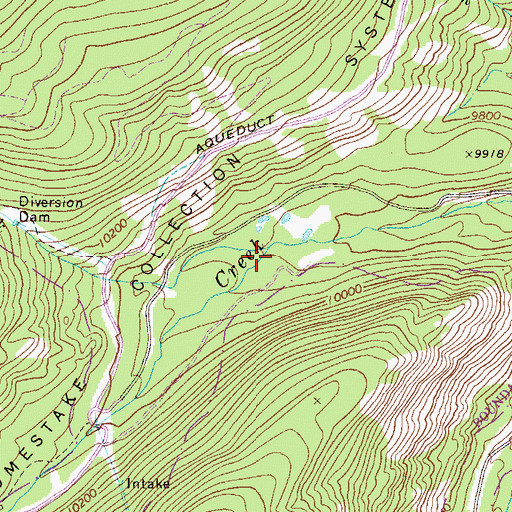 Topographic Map of Fancy Creek, CO