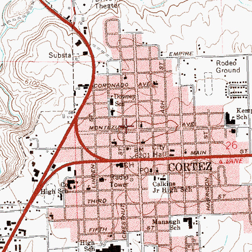 Topographic Map of Saint Margaret Mary Catholic Church, CO