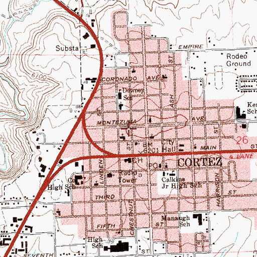 Topographic Map of Montezuma Park, CO