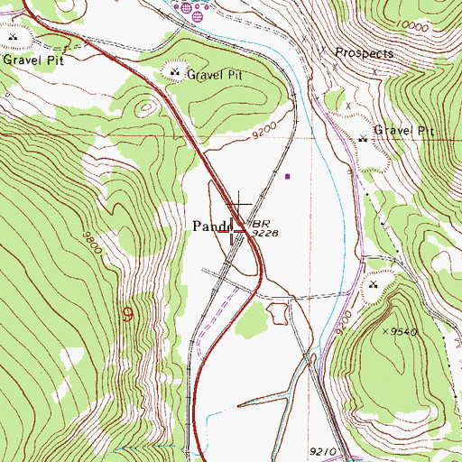 Topographic Map of Pando, CO