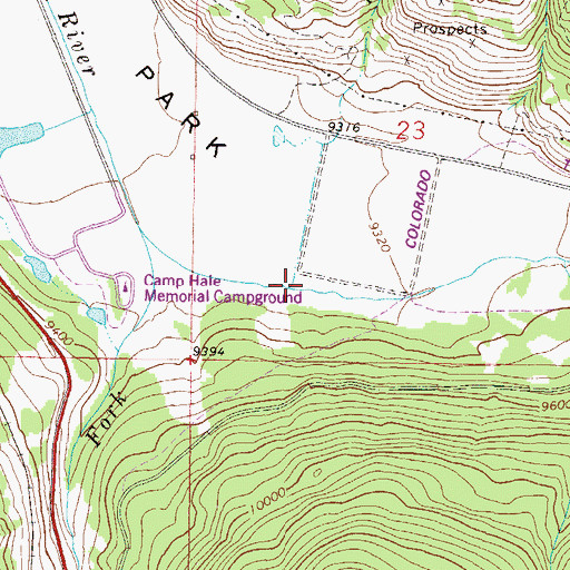 Topographic Map of Ranch Creek, CO