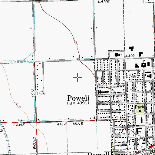 Topographic Map of Westside Elementary School, WY