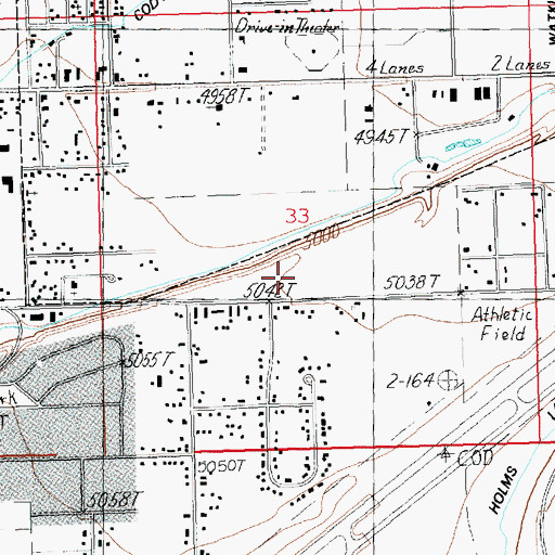 Topographic Map of Sunset Elementary School, WY