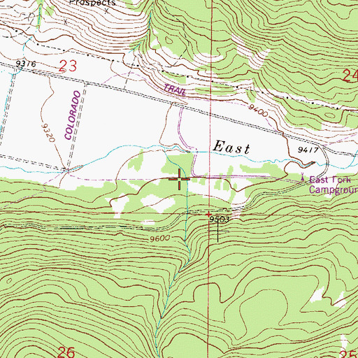 Topographic Map of Jones Gulch, CO