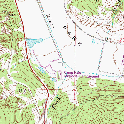 Topographic Map of South Fork Eagle River, CO