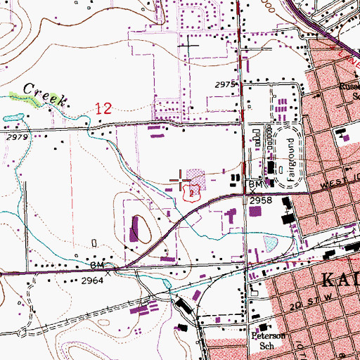 Topographic Map of Gateway West Mall, MT