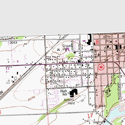Topographic Map of Falls Station, MT