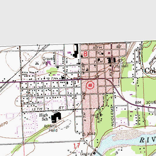 Topographic Map of Pinewood Park, MT