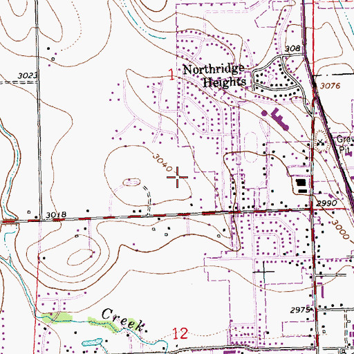 Topographic Map of Sunset Park, MT