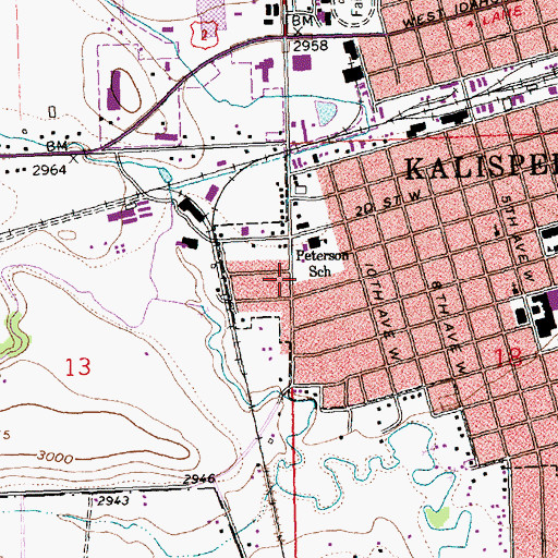 Topographic Map of Meridian Park, MT