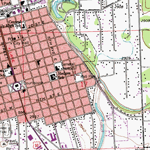 Topographic Map of Thompson Field, MT