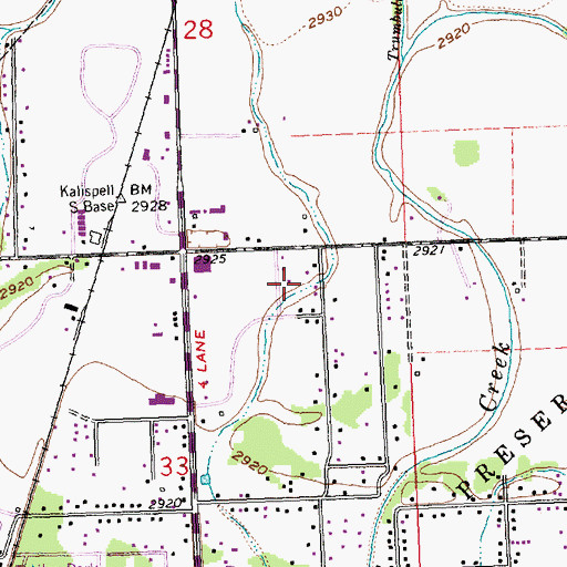 Topographic Map of Word of Life Fellowship, MT
