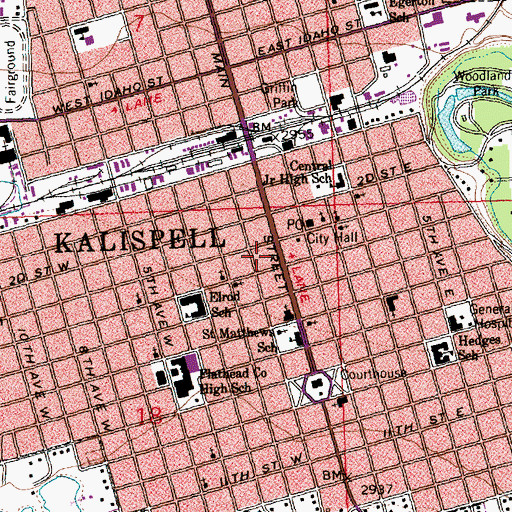 Topographic Map of Valley Victory Church, MT