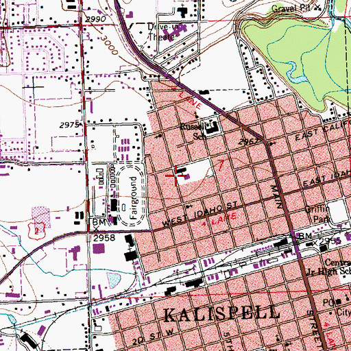 Topographic Map of Trinity Evangelical Lutheran Church, MT