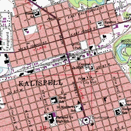 Topographic Map of Rocky Mountain Christian Fellowship, MT