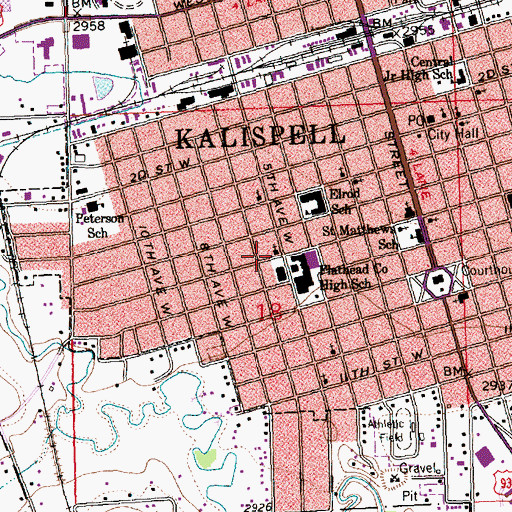 Topographic Map of Reorganized Church of Jesus Christ of Latter-Day Saints, MT