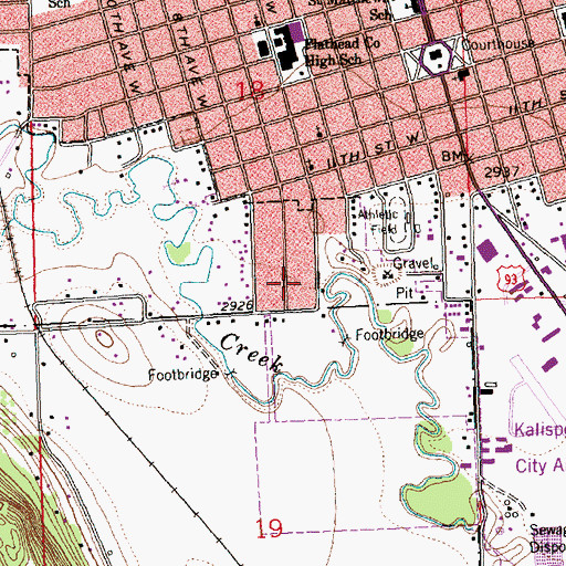 Topographic Map of New Life Center, MT