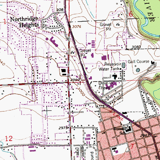 Topographic Map of Easthaven Baptist Church, MT