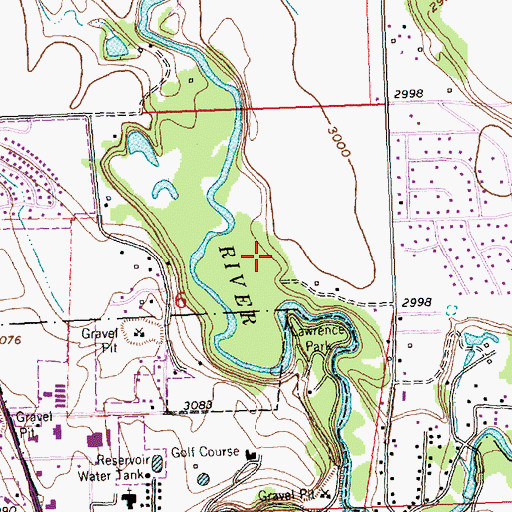 Topographic Map of Northridge Heights Church of God, MT