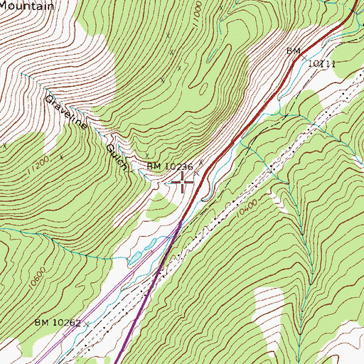 Topographic Map of Graveline Gulch, CO