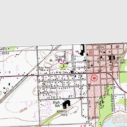Topographic Map of Our Redeemer Lutheran Church, MT