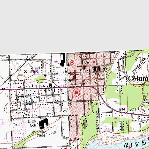 Topographic Map of Our Saviors Lutheran Church, MT