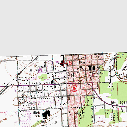 Topographic Map of Saint Matthews Episcopal Church (historical), MT