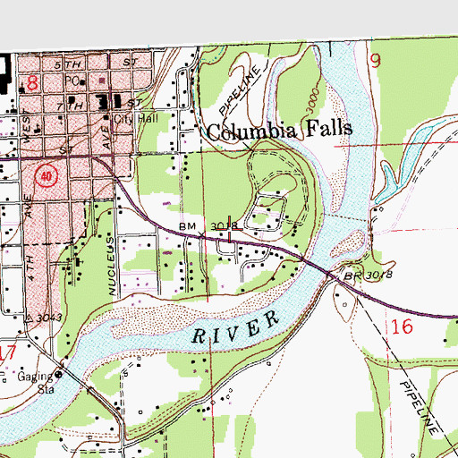 Topographic Map of Church of Christ, MT