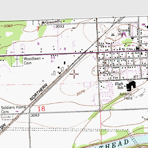 Topographic Map of Jehovahs Witnesses, MT