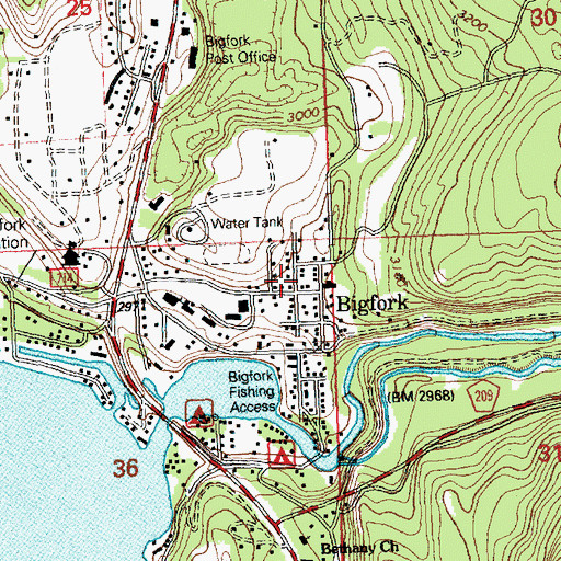 Topographic Map of Community United Methodist Church, MT