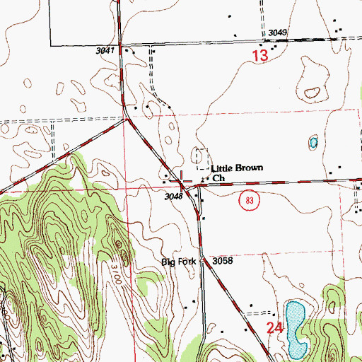 Topographic Map of New Life Alliance Church, MT