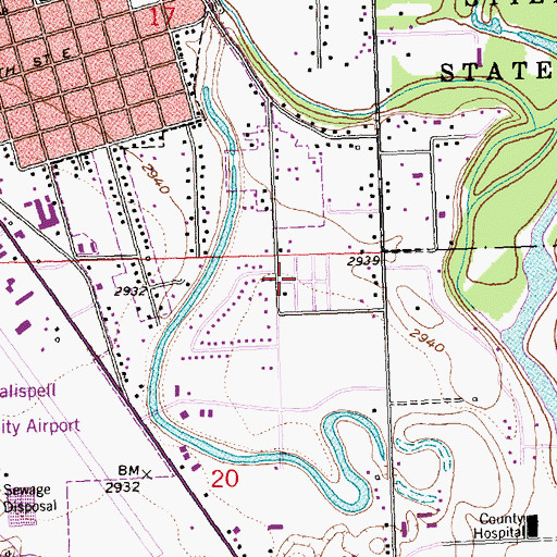 Topographic Map of Mar-Le Villa, MT