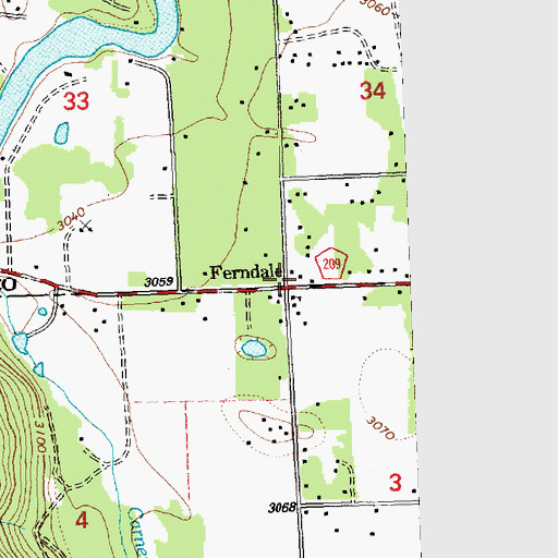 Topographic Map of Ferndale Mobile Court, MT
