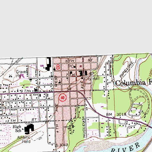 Topographic Map of Albertonis Montana Wildlife Museum, MT