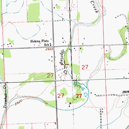 Topographic Map of Rocky Mountain 'Hi' Campground, MT
