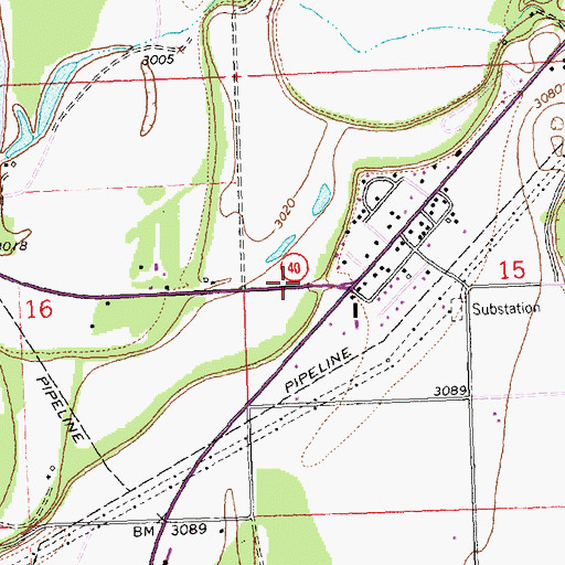Topographic Map of Glacier Peaks RV Park, MT