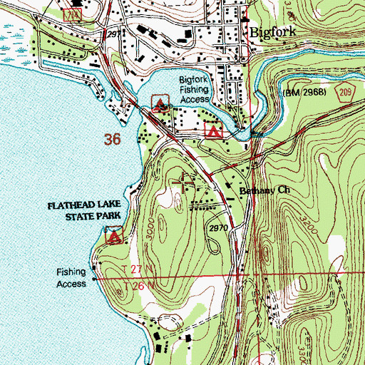Topographic Map of Timbers RV Park, MT