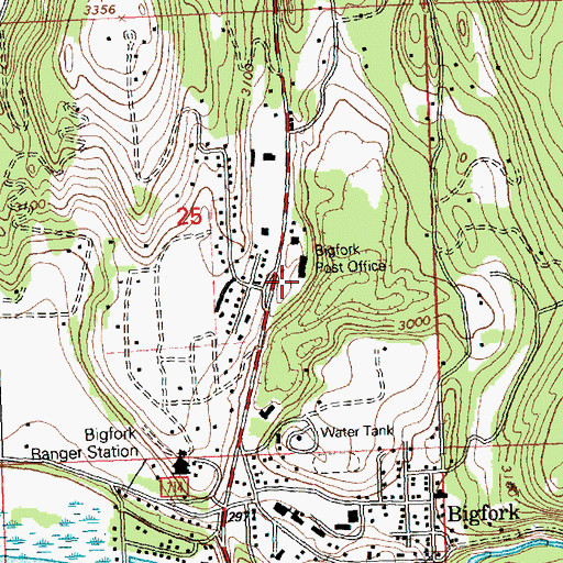 Topographic Map of Lake Hills Shopping Center, MT