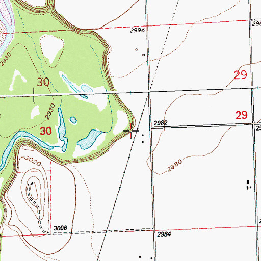 Topographic Map of Sheldon Post Office (historical), MT