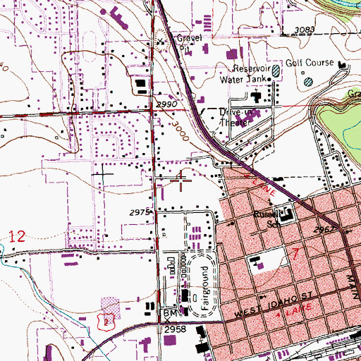 Topographic Map of Orchard Park (historical), MT