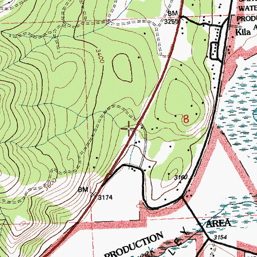 Topographic Map of Murray Post Office (historical), MT