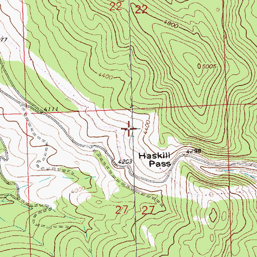 Topographic Map of Haskell Pass (historical), MT