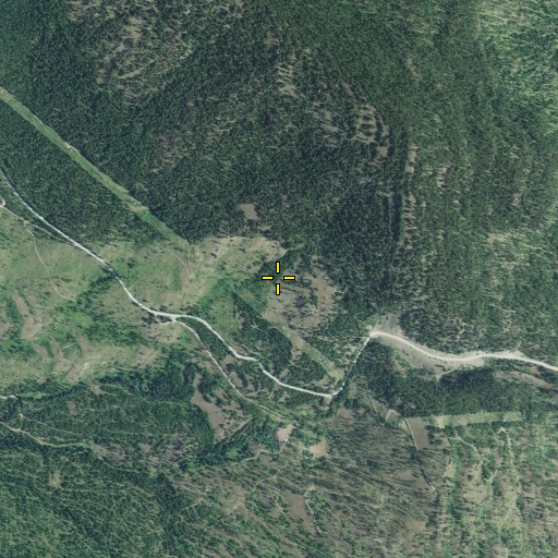 Aerial/Satellite Image of Haskell Pass (historical), MT