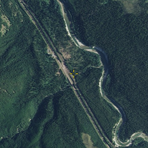 Aerial/Satellite Image of Hidden Lake (historical), MT