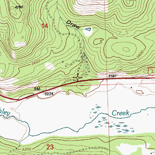 Topographic Map of Dowers (historical), MT